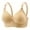 Beige PlusSize, variant on Loopsun Bras for Womens, Womens Bras Plus Size, Woman's Lace Flower Gathered Together Large Size Daily Bra Underwear no Rims