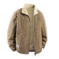 thumbnail image 1 of Ceisia Men's Corduroy Thickened Jacket Stand Up Collar Zip Gift Up Pockets Long Sleeve Casual Outerwear, 1 of 7