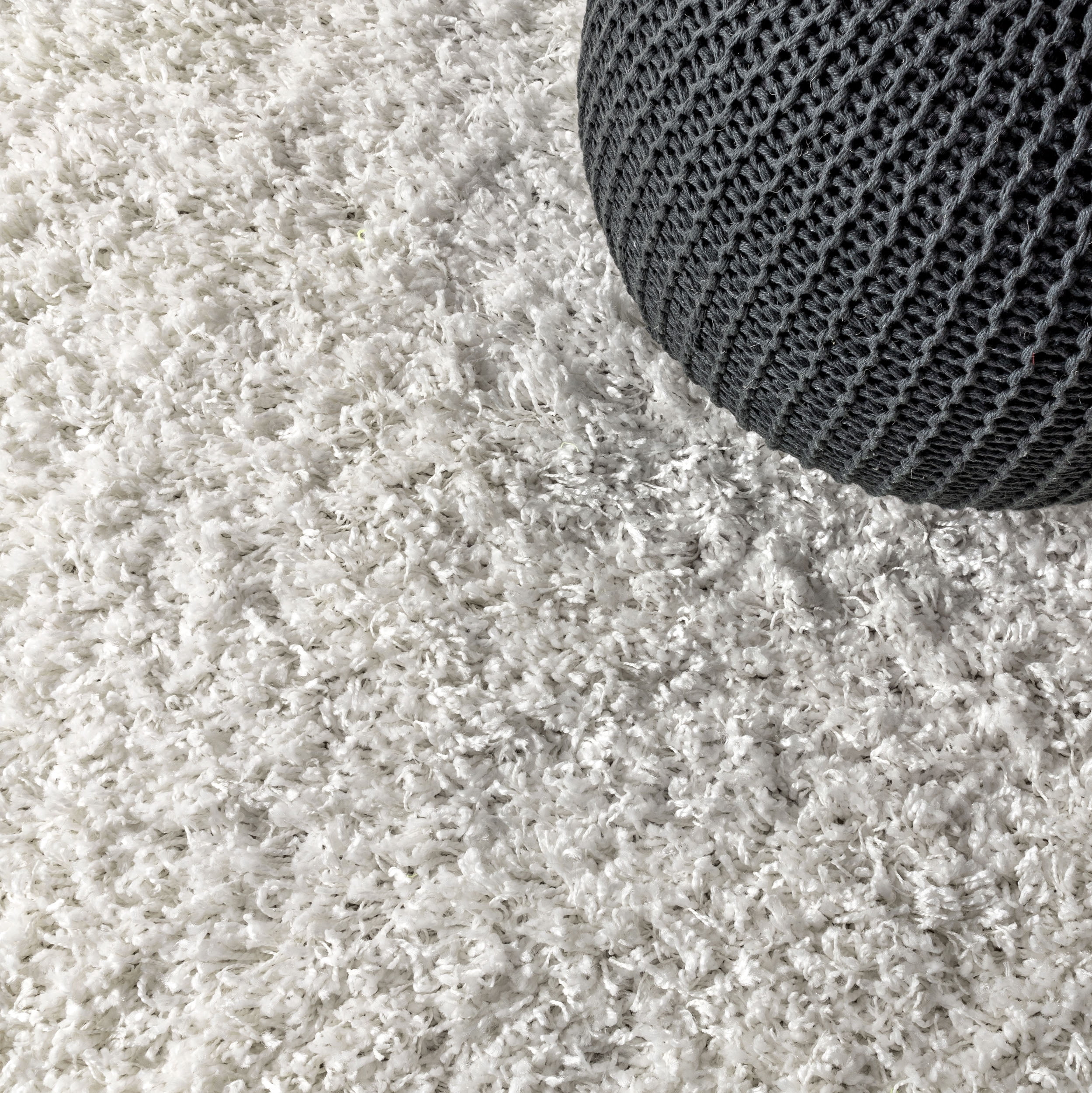 JONATHAN Y MERCER SHAG 2 x 8 Runner Rug, Mercer Plush - White, MCR106A-28