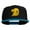 Black Teal, variant on Gold Lion Embroidered Snapback Cap - Neon Yellow OSFM