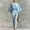 Sky Blue, variant on Women 2 Piece Batwing Sleeve Maxi Dress Set Crew Neck Top with High Waist Ruched Long Skirt Outfit