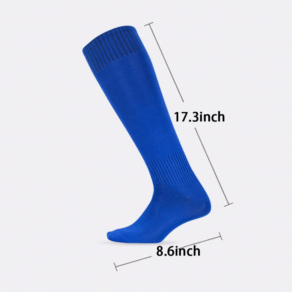 FLMEI Mens Football Socks 5 Packs Knee High Training Socks with Ankle Support Padded Youth Adult Solid Colour Sports Thigh High Socks