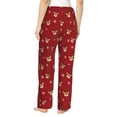 thumbnail image 3 of Picia Christmas Deer B Womens Soft Woven Cotton Elastic Waistband Sleep Pajama Pant Lounge Sleep Pant With Pockets And Drawstring-XX-Large, 3 of 9