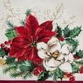 thumbnail image 3 of Elrene Poinsettia Garlands Engineered Tablecloth 60x84 Oval, 3 of 5