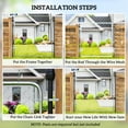 thumbnail image 5 of Outsunny Garden Gate Chain Link Fence Gate, Galvanized Steel Garden Door for Yard Entrance Way, 70.9 x 70.9 in., Silver, 5 of 9