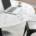 thumbnail image 7 of Modway Lippa 54" Round Artificial Marble and Metal Dining Table in Black/White, 7 of 7