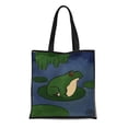thumbnail image 1 of SIDONKU Canvas Tote Bag Vintage Frog Antiquarian Colorful Book Andre Helle Grosses Betes Reusable Handbag Shoulder Grocery Shopping Bags, 1 of 1