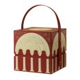 thumbnail image 1 of Caja de regalo de boda elegante con diseño de pilar romano de color burdeos, 1 of 1