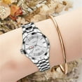thumbnail image 6 of GUANQIN Men Women Couple Calendar Week Diamond Vintage Japanese Automatic Self-Winding Mechanical Wrist Watch Tungsten Steel Band Sapphire Crystal Waterproof Luminous Clock, 6 of 9