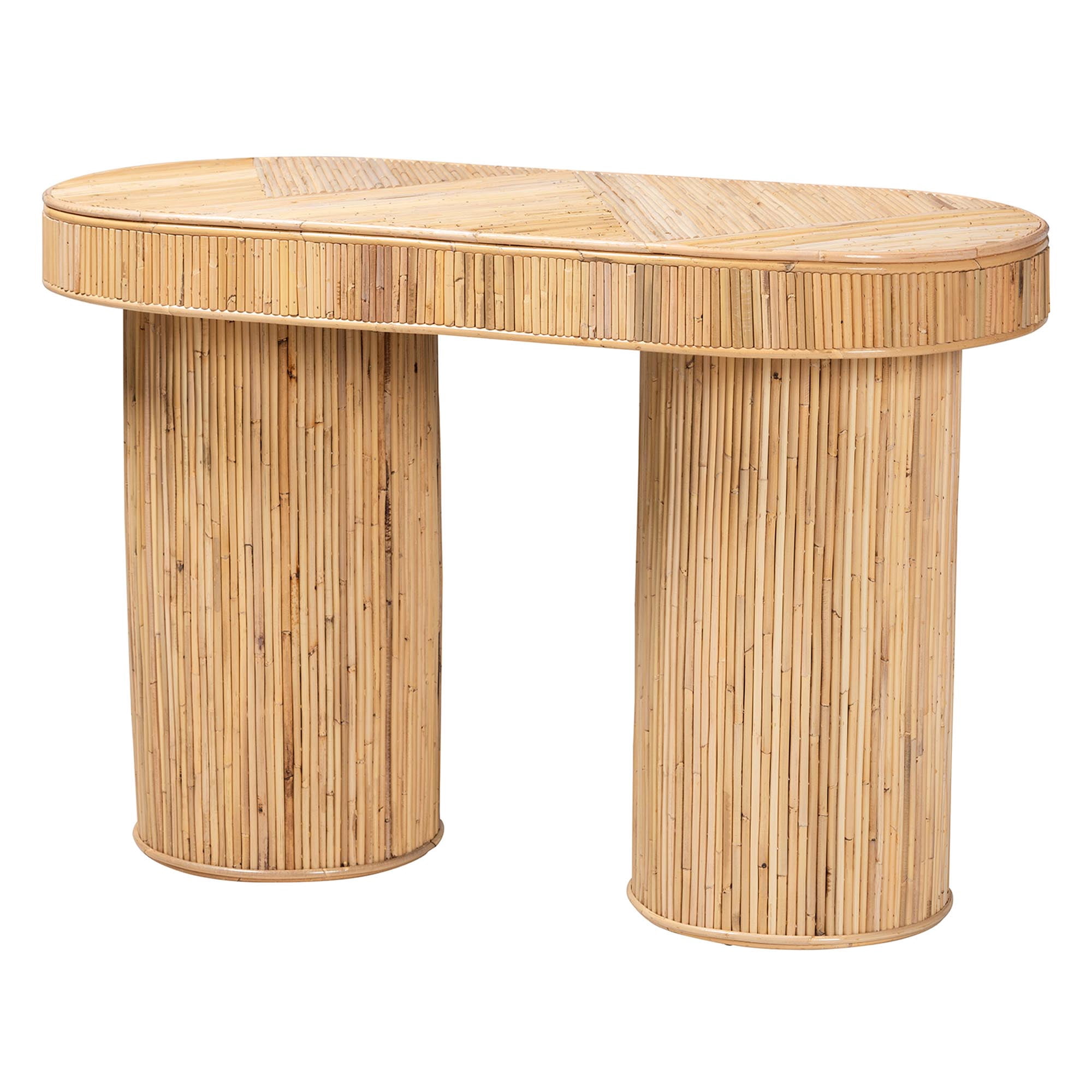 bali & pari Iryna Boho Console Table, One Size, Light honey