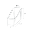 thumbnail image 6 of Storex Interlocking Small Book Bin, Plastic Desktop Storage for Letter Paper, Blue, 6-Pack, 6 of 10