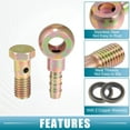 thumbnail image 4 of Unique Bargains 2 Set Car Oil Cooler Screw Ball Head Adapter Turbo Brake Line Bolt Adapter M10x1.5 8mm OD with Washers, 4 of 6