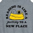 thumbnail image 3 of Peanuts - Reading Is Like A Journey To A New Place - Women's Racerback Tank Top, 3 of 6