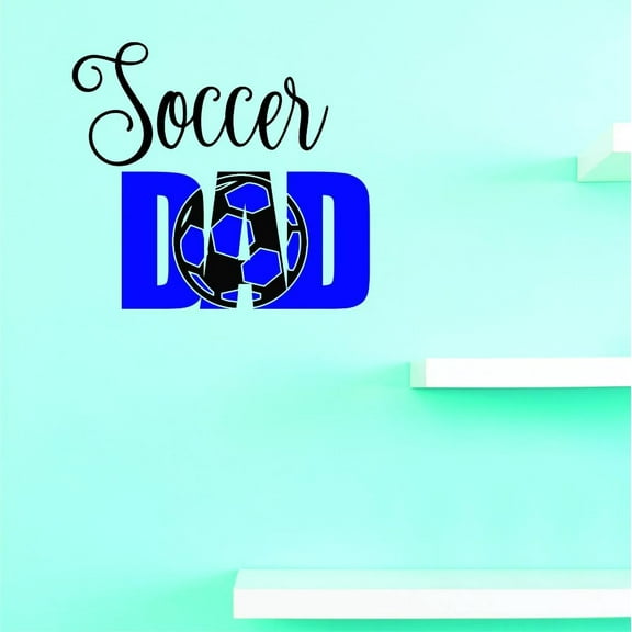 Custom Decals Soccer Dad Wall Art Size: 10 X 20 Inches Color: Multi