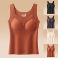 thumbnail image 2 of Fengactive Women's Thickened Warm Tank Top with Shelf Bra Thermal Tank Tops Sleeveless High Stretch Base Vest, 2 of 7