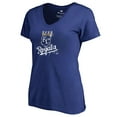thumbnail image 2 of Women's Royal Kansas City Royals Splatter Logo V-Neck T-Shirt, 2 of 3