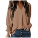 thumbnail image 1 of Vestido camisero holgado informal con cuello en V y mangas cortas para mujer - Mangas largas, estampado floral, mezcla de poliéster - Estilo para todas las estaciones, 1 of 5