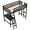 Expresso, variant on Costway Twin Size Loft Bed w/ Desk & Shelf 2 Ladders & Guard Rail for Kids Teens Bedroom Brown/Grey/White