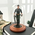 thumbnail image 2 of Plymor 4" x 7" Small Glass Display Dome Cloche (Walnut MDF Base), 2 of 2