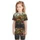 thumbnail image 4 of Balery Floral Rhino With Birds Conjunto de Pijama Infantil de Manga Corta con Estampado – Ropa de Dormir de Algodón Suave-Large, 4 of 4