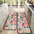 thumbnail image 4 of Kitchen Rugs Sets Of 2,Pioneer Flower Floral Print Pattern Anti Fatigue Kitchen Mat Rugs Non Slip Washable,Decorative Kitchen Floor Mats for Kitchen,Sink,Laundry,17"x47"+17"x47", 4 of 5