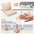 thumbnail image 6 of 23.5x25.5 Waterproof Outdoor Deep Seat Cushion for Patio Furniture Cushion Replacement, Peachy Tan, 6 of 9
