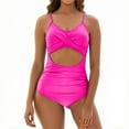 thumbnail image 2 of Traje de baño de una pieza para mujer, conjuntos de bikini para mujer, trajes de baño de color liso con espalda descubierta, tankinis, trajes de baño para mujer, 2 of 7