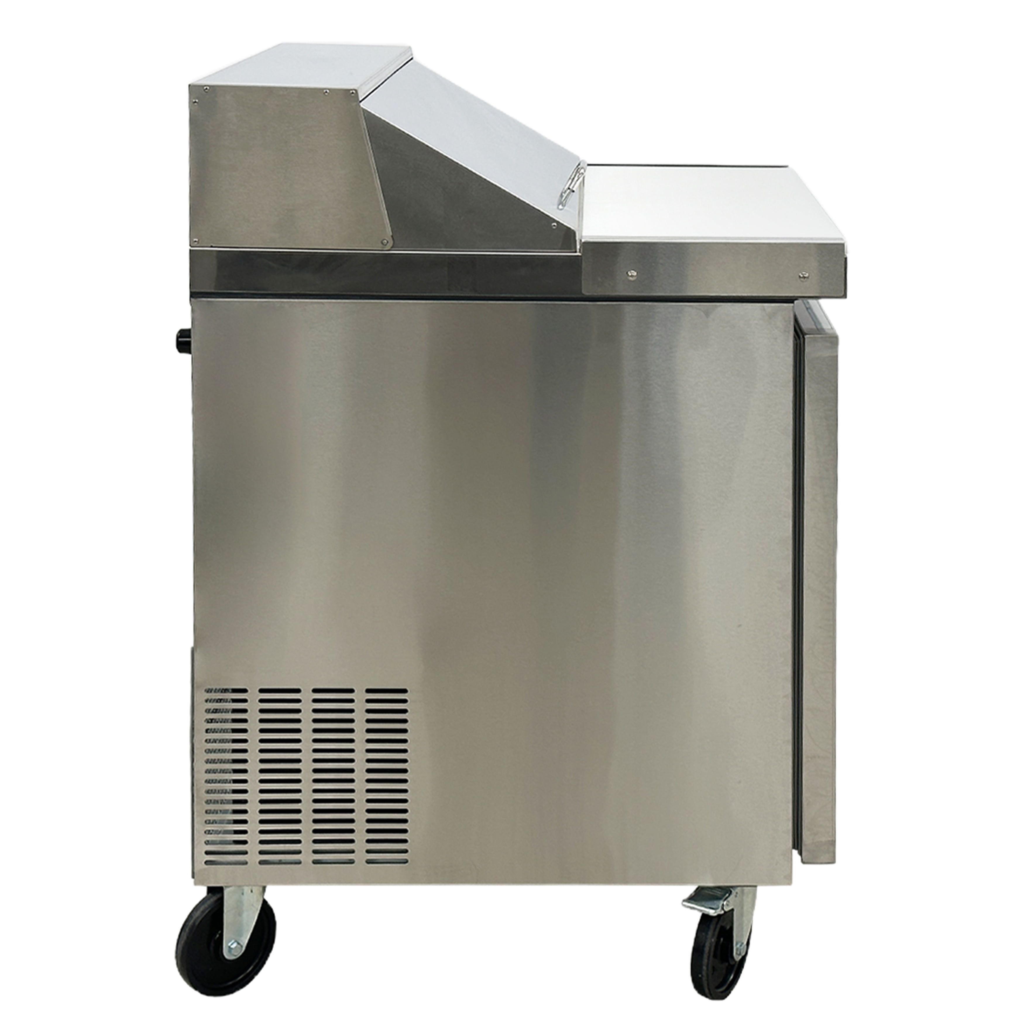 28 in. Commercial Mega Food Prep Table Refrigerator in Stainless Steel 7.2 Cu. Ft. Salad Pre Table NSF ETL Certified