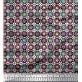 thumbnail image 1 of Soimoi Cotton Voile Fabric Floral Mandala Printed Craft Fabric by The Yard 42 Inch Wide, 1 of 3