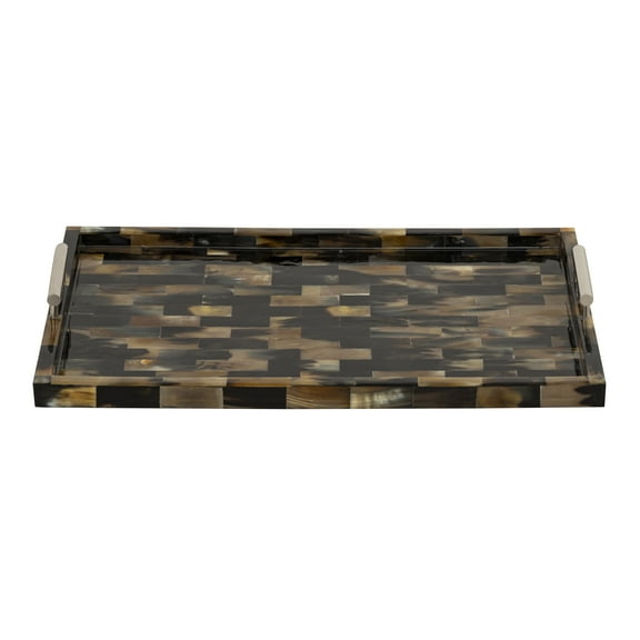 Elk Home Horn Traditional Horn Tray in Brown Finish