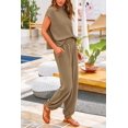 thumbnail image 4 of Conjunto Deportivo PRETTYGARDEN Verano 2 Piezas de Punto Caqui Talle Grande, 4 of 8