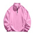 thumbnail image 3 of Dqueduo Men's Fashion Sweatshirt, Solid Long Sleeve Turndown Collar Casual Zipper Top Sweatshirt, Regular Length Men's Sweatshirt, 3 of 6