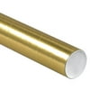 24-Pack: 3x24" Gold Mailing Tubes with Caps, Sturdy 3-ply Spiral Wound, Bulk Packaging
