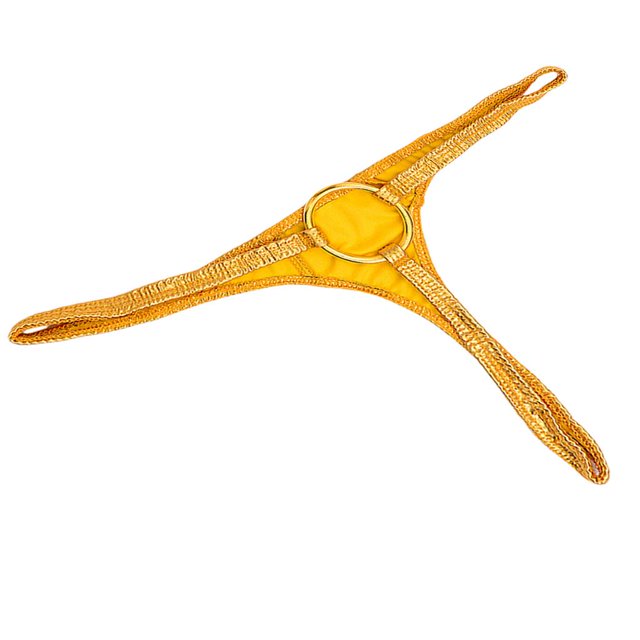 Nuevos Mens Open Jockstraps Ropa interior Pantalones cortos Breve Amarillo jinwen Tanga de anillo abierto para hombre