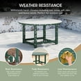 thumbnail image 6 of WestinTrends Malibu Low Outdoor HDPE Round Patio Coffee Table, Dark Green, 6 of 15