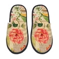thumbnail image 1 of Balery Vintage Bird Pantuflas de Casa de Felpa Silenciosas con Diseño Estampado, Zapatillas Cómodas Antideslizantes de Algodón para Interior-Medium, 1 of 8