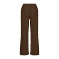 thumbnail image 5 of Ltctricy Women's Casual Pants Plus Size Lightweight Drawstring High Waisted Wide Leg Pants Loose Beach Trousers with Pockets, 5 of 6