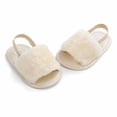 thumbnail image 5 of Biekopu Baby Girls Plush Sandals Summer Open Toe Fur Princess Flats Walking Shoes for Toddler Newborn Infant, 5 of 8