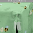 thumbnail image 4 of Bees Dog Crate Cover, Rhythmic Flying Insects Flowers and Leaves in Pastel Colors Doodle Print, Easy to Use Pet Kennel Cover Small Dogs Puppies Kittens, 7 Sizes, Pale Green Earth Yellow, by Ambesonne, 4 of 6