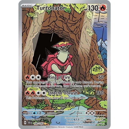 Pokemon Stellar Crown Illustration Rare Turtonator #146