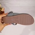 thumbnail image 5 of Women's Fashionable Wedge Heel Sandals-Plus Size One Stitch Buckle Beach Slippers for Summer Gray 39, 5 of 9
