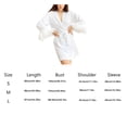 thumbnail image 2 of Sonducket de plumaje blanco, albornoz de satén Sexy para mujer, camisón con cordones para novia, ropa de dormir femenina para boda Pijama L Sonducket AP019196-03, 2 of 6