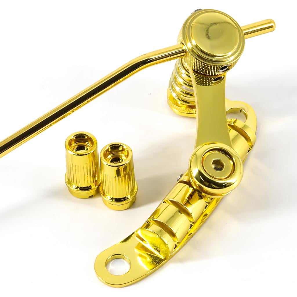 Yihuala Guitar Bridge Pull Plate Guitar Bridge Stop Rod Tailpiece Electric Guitar Tremolo Bridge Guitar Replacement Parts