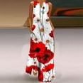 thumbnail image 2 of Lindreshi Maxi Dresses for Women 2024 Women's Summer Comfort Sexy Fashion Printing Sleeveless V-Neck Dress, 2 of 5