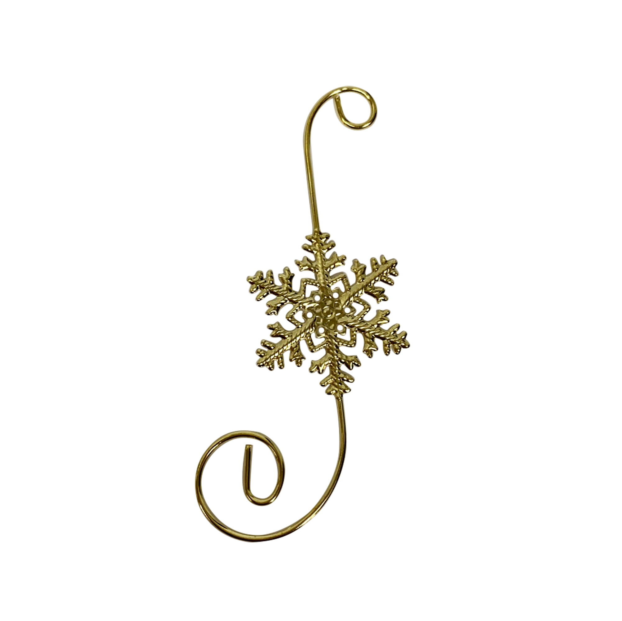 Holiday Time Metal 10ct Snowflake Hooks Ornaments - Gold, Holiday Time Metal 10ct Snowflake Hooks Ornaments - Gold