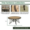 thumbnail image 4 of Hanover Fontana 7-Piece Outdoor Dining Set with 6 Sling Chairs, 60-in. Tile-Top Table, and 9-ft. Umbrella, 4 of 10