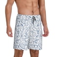 thumbnail image 2 of Kdxio Fitness Guru Print Mens Sleep Shorts Bottoms Soft Comfy Pajama Wear Pants with Drawstring Pockets, 2 of 7