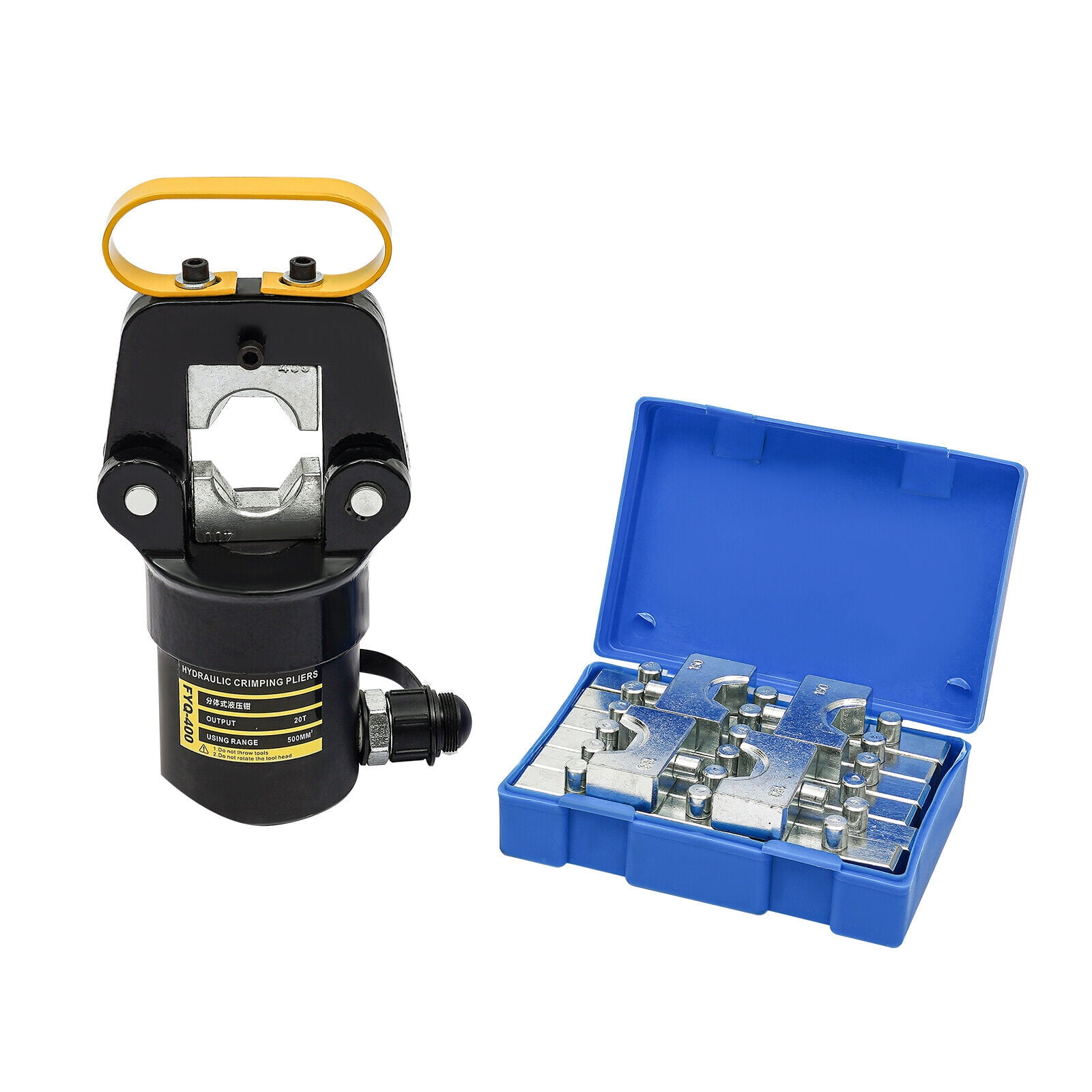 Miumaeov Hydraulic Crimper Crimping Tool 20 Ton Cable Wire Hose Lug Terminal +12 Dies Set