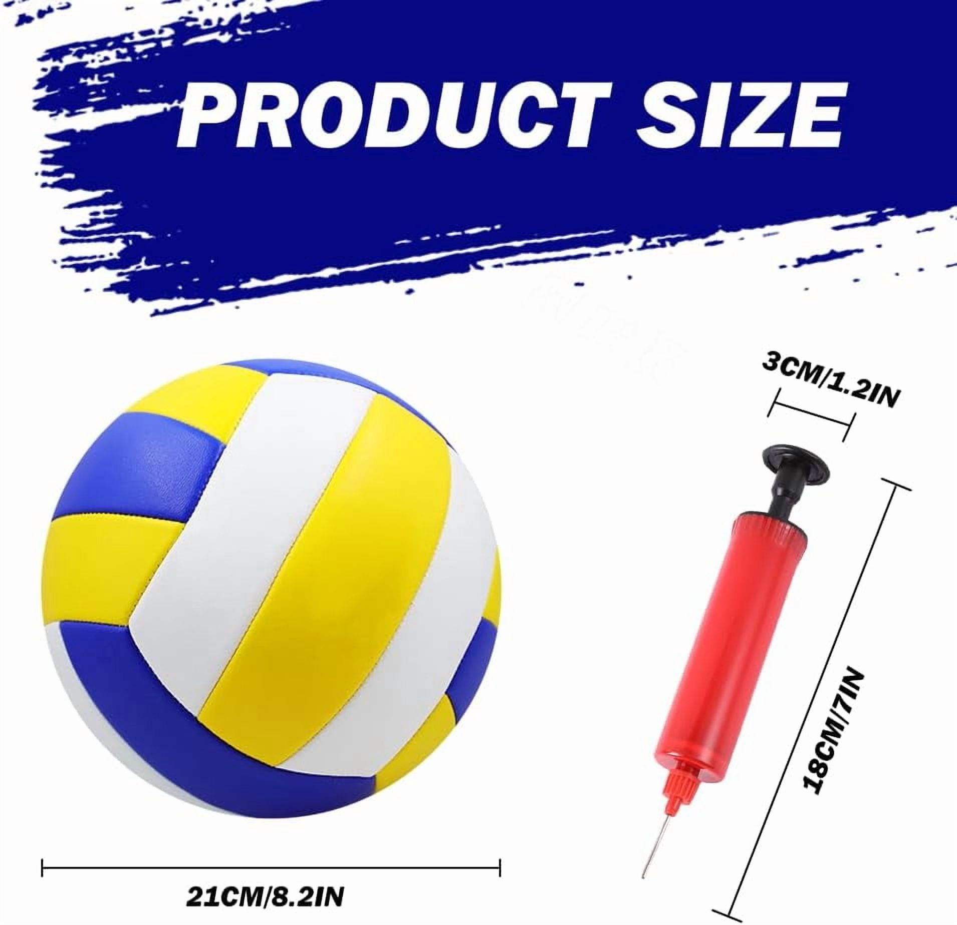 Volleyballs, Indoor Outdoor Waterproof Soft Pool Beach Ball of Composite Leather Inflatable with Pump
