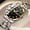 Golden Black, variant on Diamond-shaped men's watch with dual calendar and luminous features, trendy business waterproof fashion slim personalized men's wristwatch